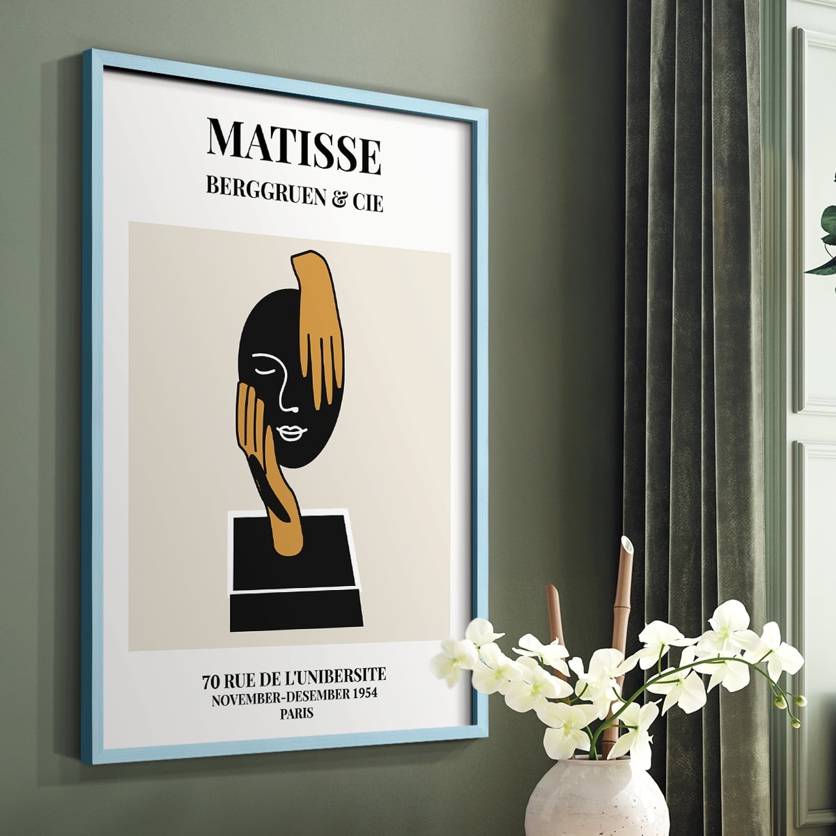 Matisse CXXXIX Framed Print in Blue Solid Wood 8 x 10 Framed Print