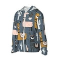 thumbnail image 2 of Kll Llama And Cactus Print Men'S Women’s Upf 50+ Sun Protection Outdoor Hoodie Jacket Long Sleeve Fishing Hiking Performance Shirt- Small, 2 of 8