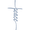 Hammered Silver, variant on Peace Cross - Metal Wall Art