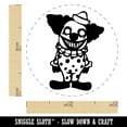 thumbnail image 2 of Creepy Spooky Little Grinning Clown Horror Self-Inking Rubber Stamp Ink Stamper - Purple Ink - Mini 1/2 Inch, 2 of 7