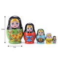 thumbnail image 2 of 1 Juego de muñecas anidadas, muñeca Matryoshka rusa pintada de Color, artesanías hechas a mano, 2 of 9
