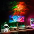 thumbnail image 4 of Lámpara proyector de cielo estrellado robot espacial, lámpara de mesa pequeña con proyección de atmósfera de cielo estrellado, luz nocturna de nebulosa láser, 4 of 5
