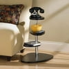 SEI Four-Tier Stand, Espresso With Chrome Accents