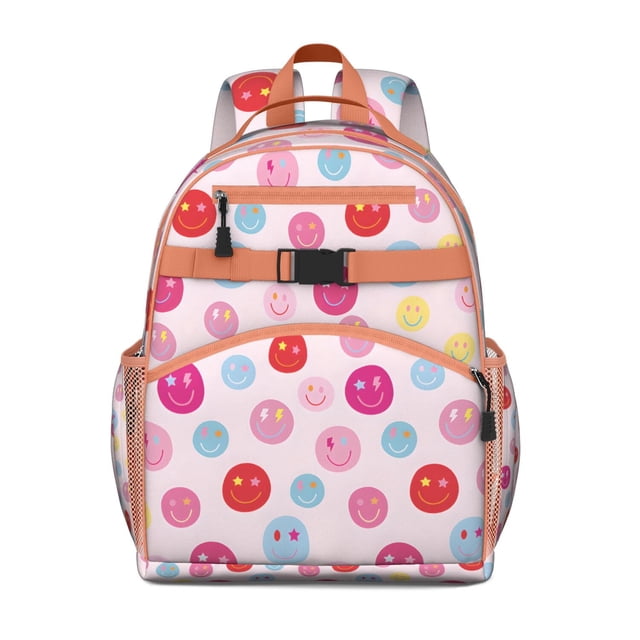 Fun School Backpack Adjustable Padded Straps Chest Strap Water-Resistant Bookbag For Elementary Students