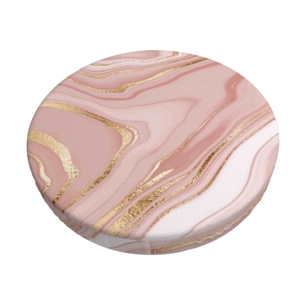 Disketp Rose Gold Glitter Splatter Funda Redonda para Taburete, Funda de Cojín para Silla de Bar Suave y Elástica-13 inch