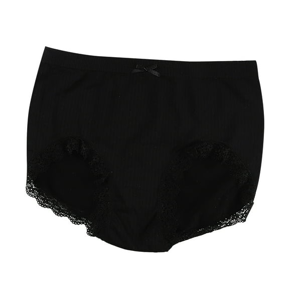 Bigersell Training Underwear Clearance Long Underwear Women Seamless Panty Style P-1457 Polyester Bikini Panties Thong Underwear Ladies Briefs High Waist Women's Bikini Panties Black S