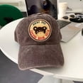 thumbnail image 3 of Sombrero de béisbol con visera suave para mujer, gorra bonita con bordado de oso callejero Hipster, protector solar que combina con todo, 3 of 4