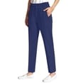 thumbnail image 2 of Delayuji Womens Casual Pant Ice Silk Solid Color Comfortable Active Fit Work Pants Daily Wear, 2 of 7