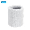 thumbnail image 3 of Uxcell 8x10cm Sport Wrist Bands Cotton Absorbent Athletic Sweatband, White, 6 Pack, 3 of 6