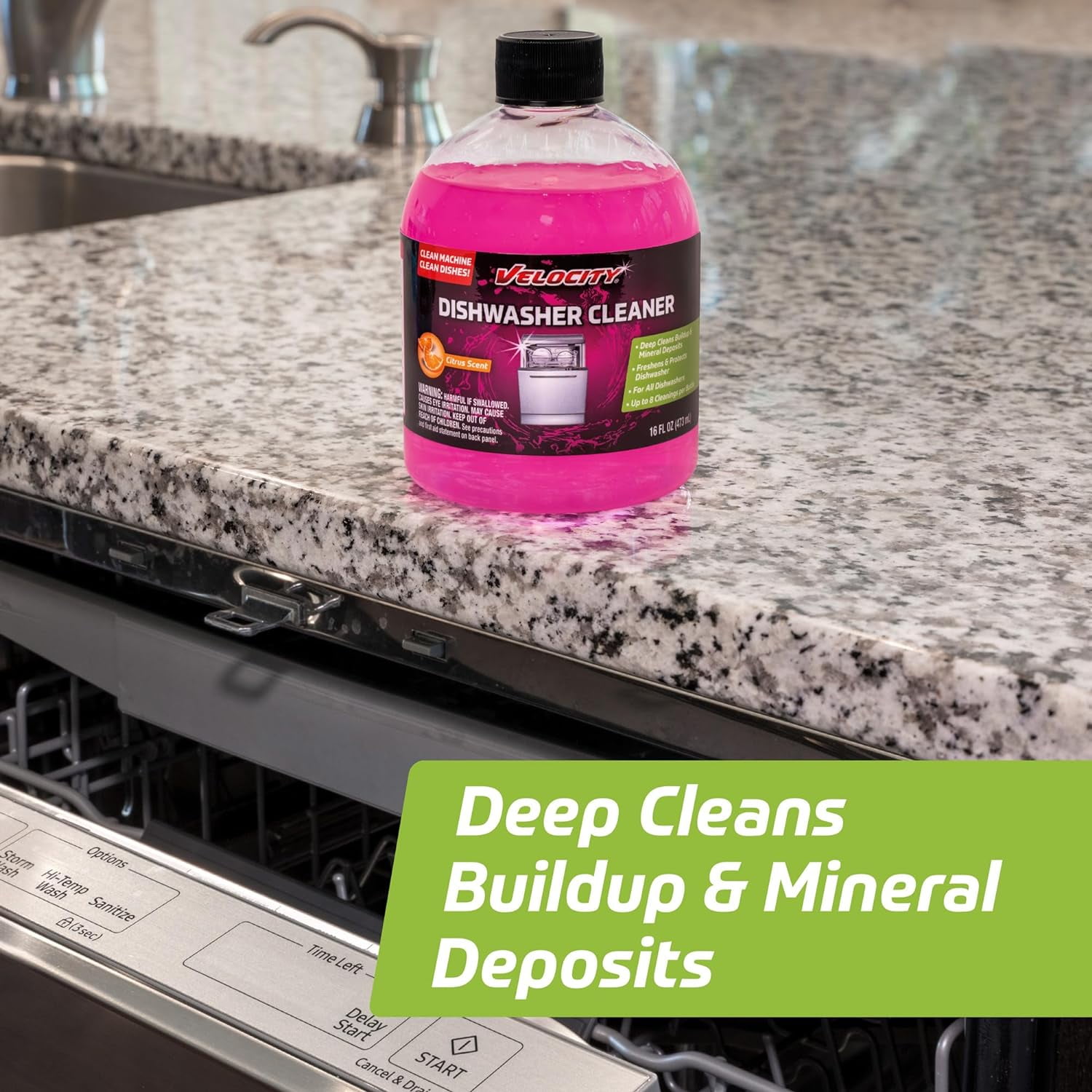 Dishwasher Cleaner and Deodorizer – 8 Uses Per Bottle. Dishwasher Cleaner and Descaler Deodorizes Interior for Sparkling Dishes, Freshens Machine & Neutralizes Odor