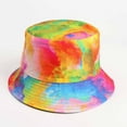 thumbnail image 2 of Xfvqtps Men and Women Fisherman Hats Gradient Color Painted Tie Dyed Double Sided Fisherman Hats Wear Outdoor Sunscreen Sun Hats On Both Sides Red, 2 of 8