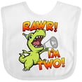 thumbnail image 3 of Inktastic Rawr I'm Two Dinosaur Boys or Girls Baby Bib, 3 of 4