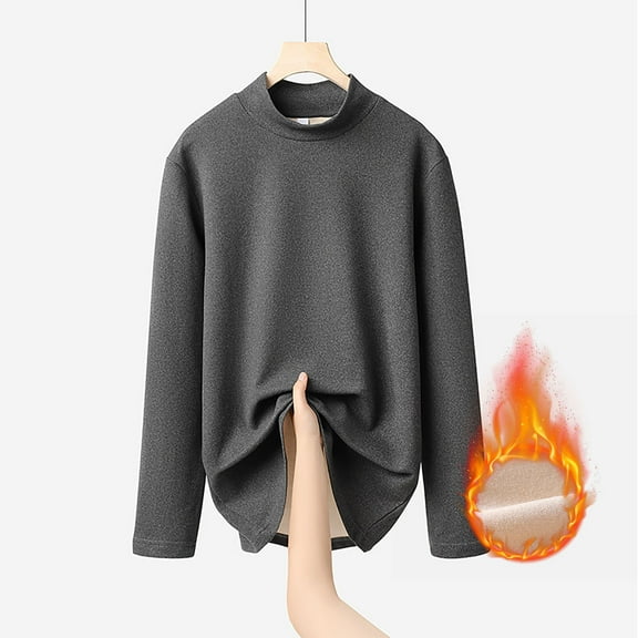 Guieoi Womens Tops under $10 2025 Trendy Womens Winter Long Sleeve Round-Neck Comfy Solid Regular Tank Gray Black*Friday/Cyber*Monday