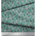 thumbnail image 3 of Soimoi Velvet Fabric Leaves & Floral Block Print Fabric by The Yard 58 Inch Wide, 3 of 3