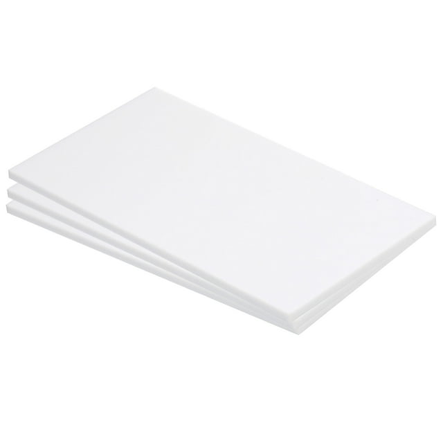 Unique Bargains ABS Plastic Sheet 7 Inch x 4 Inch x 0.2 Inch ABS Styrene Sheets for Building Model Crafts Panel White 3 Pcs