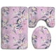 thumbnail image 1 of ABPHQTO Flor bonita rosa Juego de alfombras de baño de 3 piezas Alfombra de baño Alfombra de contorno y tapa de inodoro ABPHQTO Cont-CHAPPLE-27312, 1 of 2