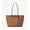 Brown, variant on Michael Kors Arden Large Pebble Leather Top-Zip MK Signature Tote Bag Admiral