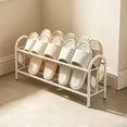 thumbnail image 3 of Shoe Rack Floor Standing for Bathroom Entryway Space Saving Metal Shoe Storage with Drainage Grids No Drill, 3 of 6