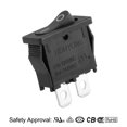 thumbnail image 2 of 10Pcs AC 125V/12A 250V/10A SPST 2P 2 Position Mini Rocker Switch Black, 2 of 4