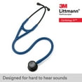 thumbnail image 6 of 3M Littmann Cardiology IV Diagnostic Stethoscope, Stainless Steel Black-Finish Chestpiece, 27" Navy Blue Tube, Black Stem, 6 of 10