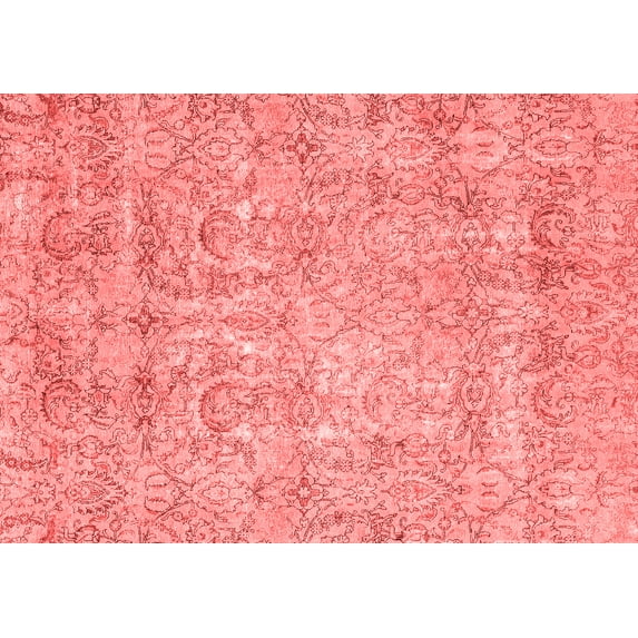 Ahgly Company Indoor Rectangle Abstract Red Modern Area Rugs, 8' x 12'