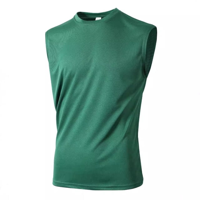 Timegard Débardeurs pour Hommes Tee-Shirts de Course Respirants Sans Manches Couleur Unie Col Rond