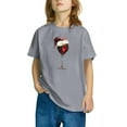 thumbnail image 3 of Odeerbi Toddler Boys Girls Christmas T-shirt Christmas Print Casual Short Sleeve Tops Shirt Toddler Clothes Gray, 3 of 4