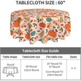 thumbnail image 3 of Thanksgiving Pumpkin Tablecloth Round 60 Inch Table Cloth Cover Mat Holiday Party Decoration for Dining Room Home Kitchen Picnic, 3 of 6