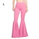 thumbnail image 3 of Pantalones acampanados Minnieouse de algodón para mujer cintura alta color rosa L, 3 of 6