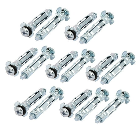 

Unique Bargains M4 Thread Expansion Bolt Sleeve Anchor 15pcs for 3mm-12mm Hollow Wall