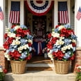 thumbnail image 6 of Orangide 4th of July Decorations Patriotic Artificial Hydrangea Planting Trees Potted in Ground for Outdoor Garden Landscaping Spring Summer Yard Decor, 6 of 6