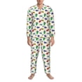 thumbnail image 3 of Lsque Cartoon Sea Turtle Pattern Long Sleeve Pajama Set for Men - Soft 2-Piece Sleepwear and Loungewear Set with Pockets, Comfy Nightwear-X-Large, 3 of 7