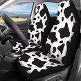 thumbnail image 3 of KUIFORTI White Cow Print Car Seat Covers 4 Pcs, Front Seat Protector Carseat Rear Split Bench Cover Universal , Automobile Interior Decorate Accessories Fit for Car SUV Trucks, 3 of 7