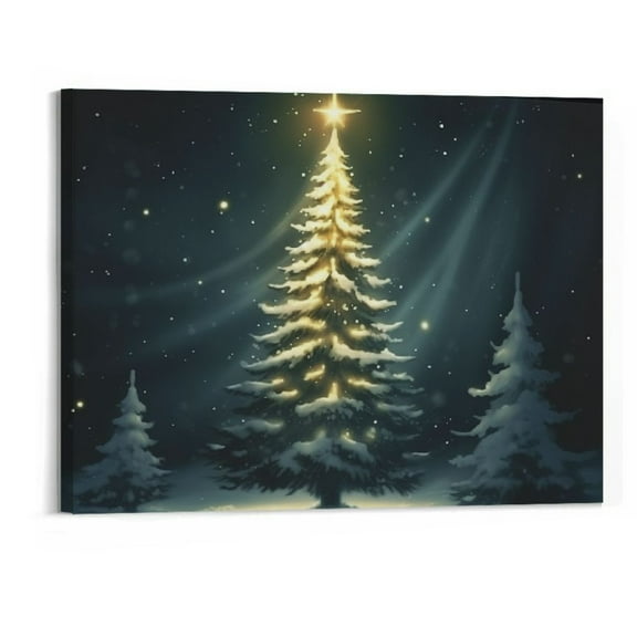 Shiartex Canvas Wall Art Christmas Decor Trees 20x16in