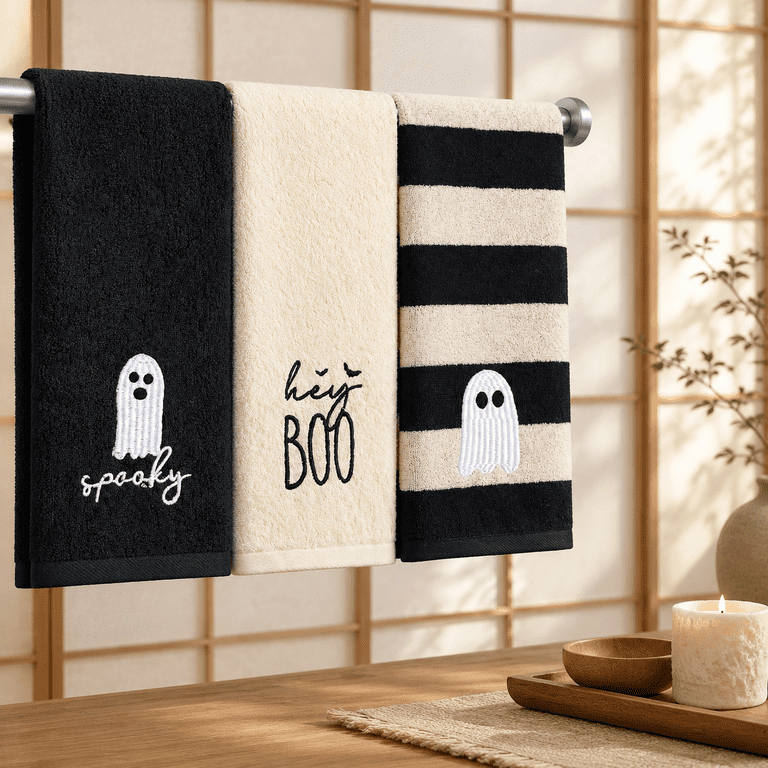 3 Pack Boo Ghost Hand Towels Cute Bathroom Decor 13 X 29 In - Walmart.com