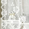 thumbnail image 5 of Valances for Windows Swag Curtains 71x39inch Lace Curtain Short Floral Linen Semi Sheer Valance for Kitchen Half Window Bathroom Living Room Decoration Rod Pocket 1 Panel, Beige, 5 of 7