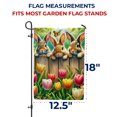 thumbnail image 5 of America Forever Bunnies Spring Garden Flag, 12.5” x 18” Double Sided, Spring Summer Easter Day Flags, Three Cute Bunnies Tulip Garden and Butterflies, for Outdoor Patio and Home Decoration, 5 of 5