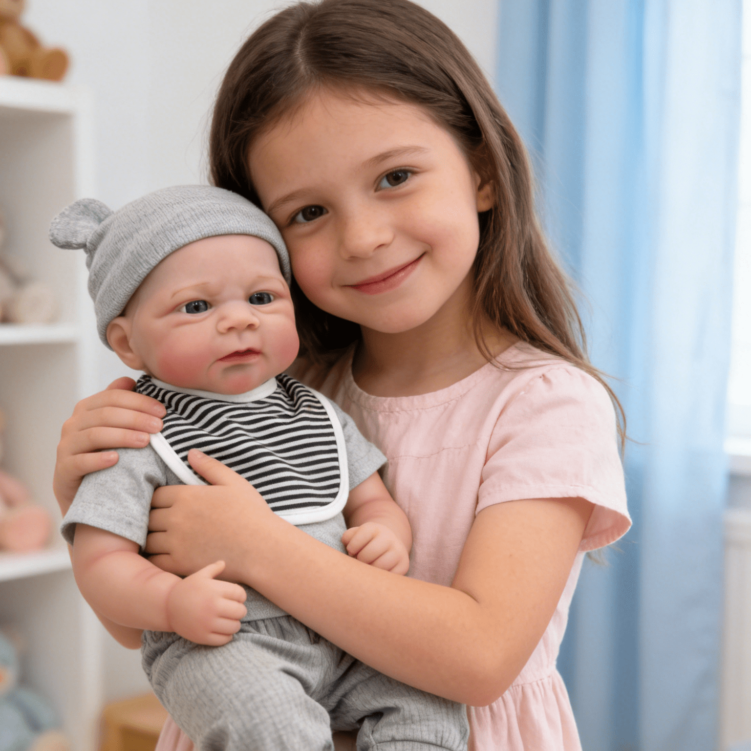 iCradle Adorable Lifelike Reborn Baby Dolls 18 Inch 46 cm Cuddly Newborn Babies Handmade Cloth Body Painted Hair Xmas Birthday Gift for Kids 3+