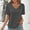 Dark Gray, variant on ALLLIST V Neck Womens Tops Summer Short Sleeve T-Shirts Fashion Brown Solid Shirts Women's Clothing