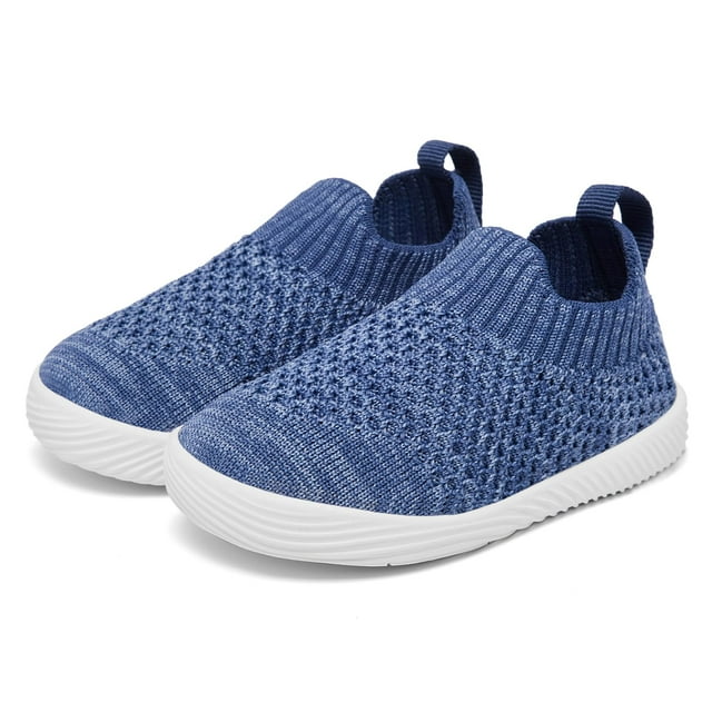 Calcetines para caminar MORENDL para niños pequeños, antideslizantes y transpirables, color azul