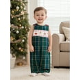 thumbnail image 6 of BemeyourBBs Baby Boy Plaid Romper Embroidery Round Neck Sleeveless Jumpsuit, 6 of 9