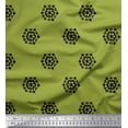 thumbnail image 1 of Soimoi Green Cotton Voile Fabric Artistic Floral Fabric Prints By Yard 42 Inch Wide, 1 of 3