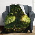 thumbnail image 4 of Tree with Life Flannel Blanket Lightweight Blanket for Couch Sofa Bed, Super Soft Cozy Print Warm Blanket, 4 of 8