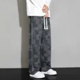 thumbnail image 5 of Pantalones holgados de verano para hombre, pantalones casuales de hip hop, pantalones anchos, rectos, finos, estilo hippie, ropa de calle, tendencia de diseñador de alta calidad, 5 of 5