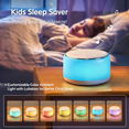 thumbnail image 4 of VAMOUT Sound Machine with Rgb Night Light, 34 Soothing Sounds & Timer Function, Rechargeable White Noise Machine for Adults Baby Kids Sleep, Perfect for Home Office Travel, 4 of 8