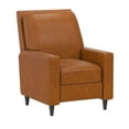 thumbnail image 4 of Novogratz Lana Pushback Recliner, Camel Faux Leather, 4 of 19