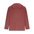 thumbnail image 6 of Men's Linen Hooded Long Sleeve Top Shirt Pullover with Drawstring Casual Loose Fit Solid Color Plain Basic Streetwear Loungewear Travel Outfits Modern Fashion Essential | AESTIVO,Red L, 6 of 9