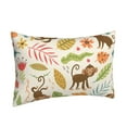 thumbnail image 2 of Fotbe Monkeys in the Jungle Pillow Cases - Envelope Closure - Luxury, Extra Soft, Cooling Pillow Covers - Wrinkle, Fade, Stain Resistant-16"x24", 2 of 9