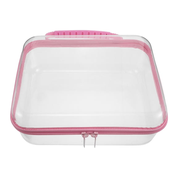 MOKKHNB Transparent Hard Shell Cosmetic Bag, Crush Resistant Travel Toiletry Organizer Case for Makeup Storage