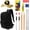 Black Only, variant on 17 Inch Bulk Backpacks in Black Color with 50 Piece Student Supply Kits - Wholesale Case of 12 Value Bundle Packs 10067-BLK+SS-17-12